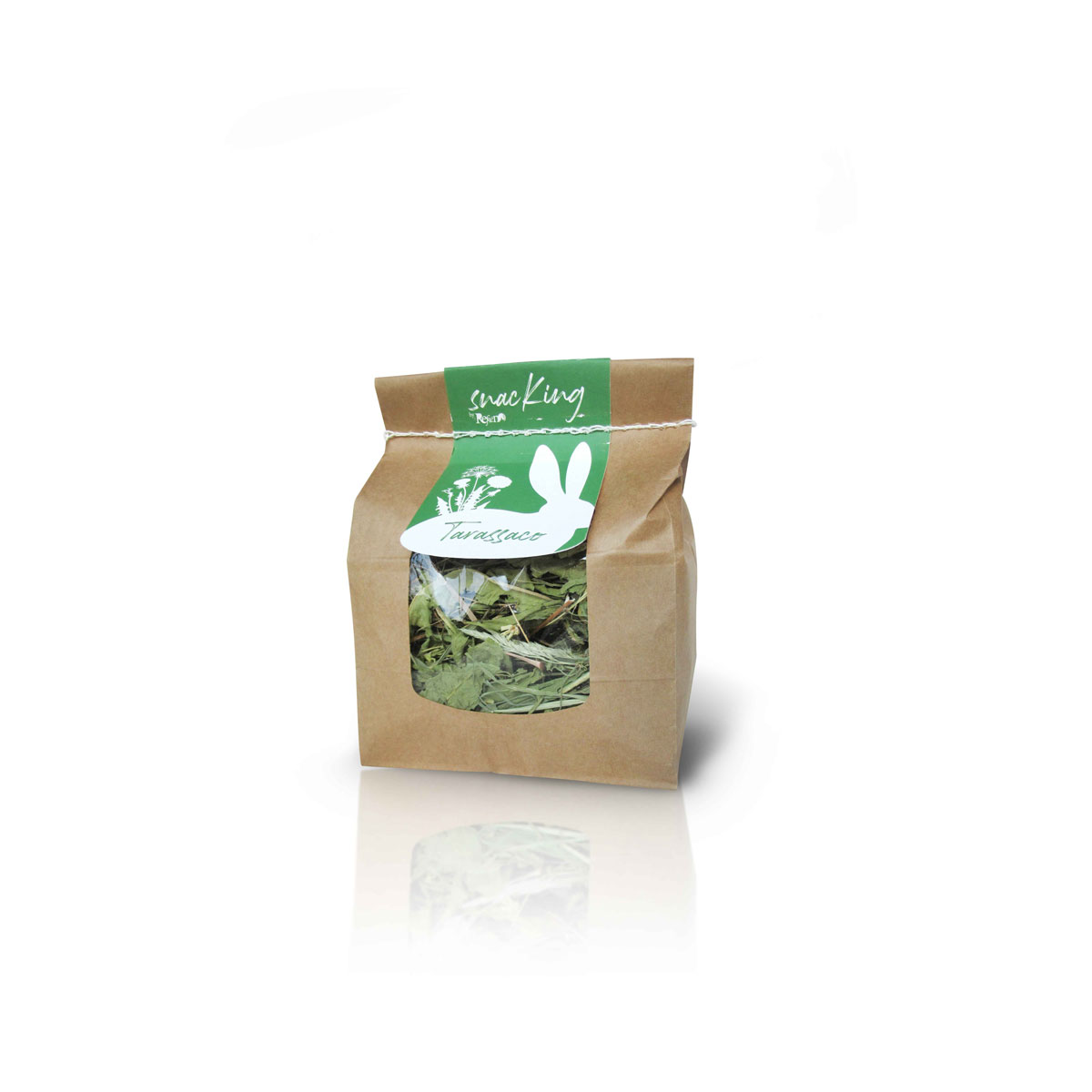 SnacKing by REfieNO. Fieno naturale per piccoli roditori con l'aggiunta di foglie di tarassaco.